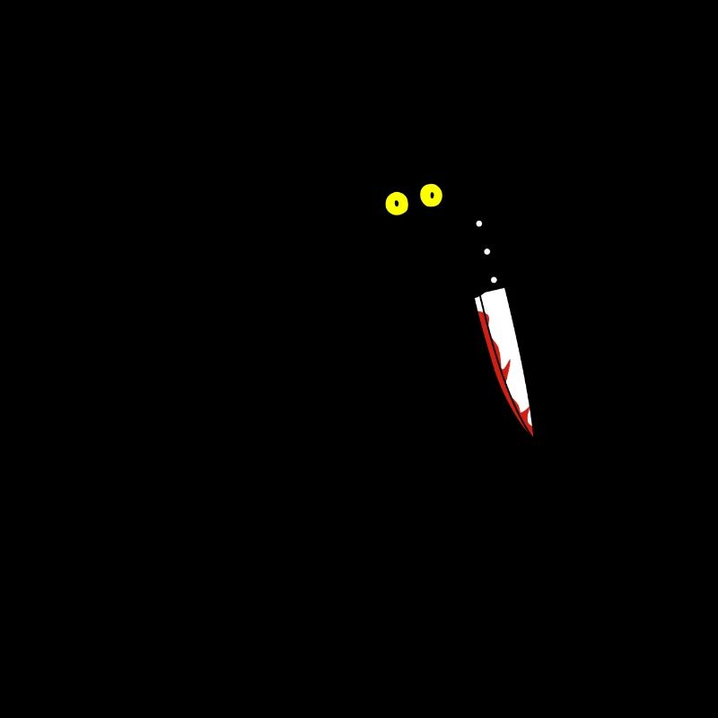 Katze mit Messer - Böse Katze - Der Hund wars