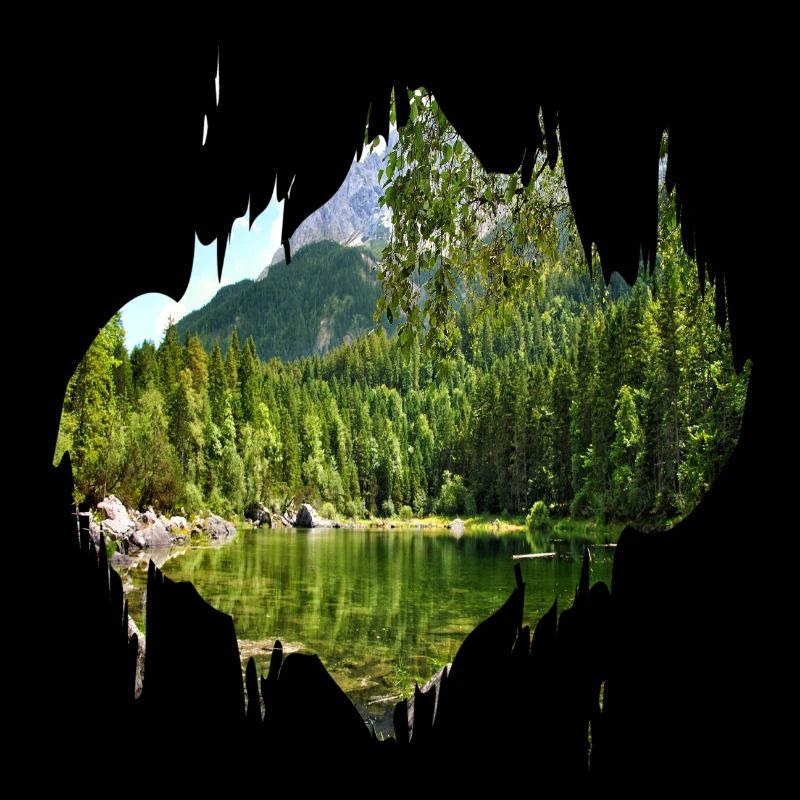 Tache de couleur éclaboussure paysage naturel