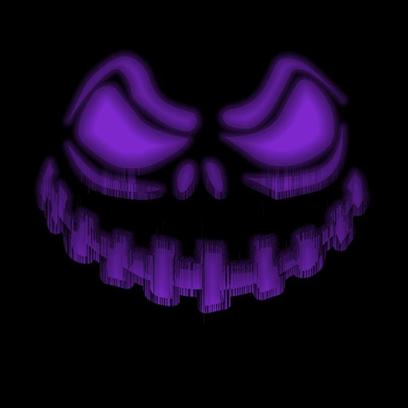 Halloween pumpkin stripes evil purple