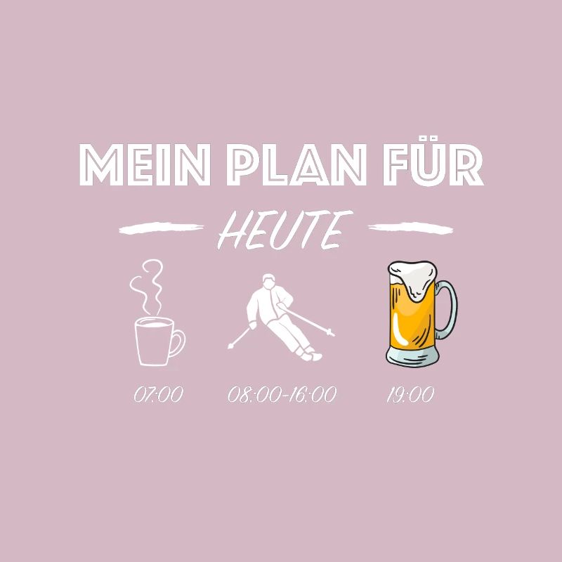 Plan Tagesplan Skispruch Apres Ski Skiläufer
