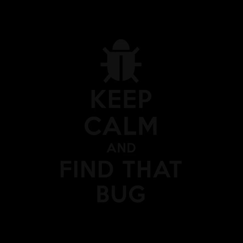 Keep calm and find that Bug Developer T-Shirt