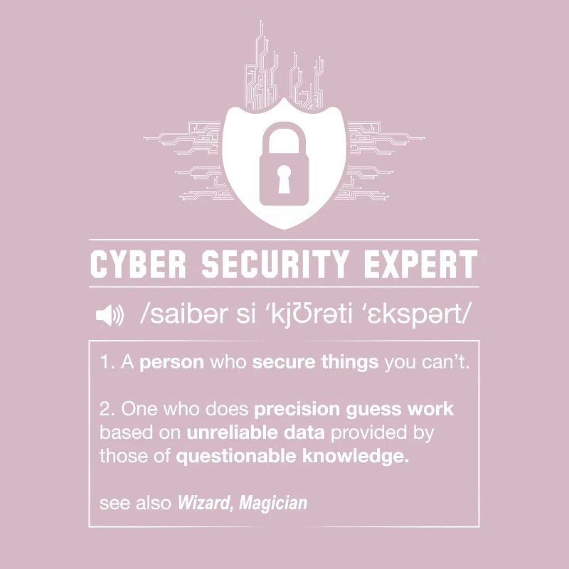 Cyber security definition programmer IT nerd