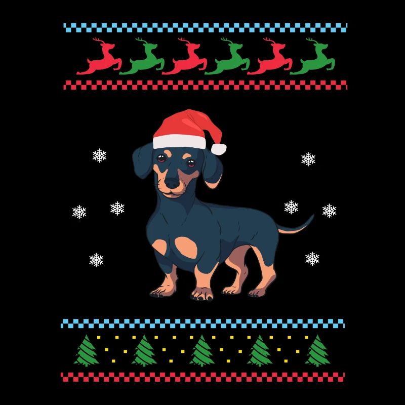Chandail laid de Noël teckel teckel