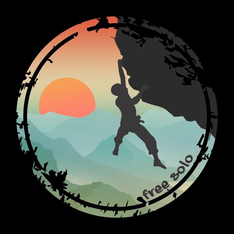 Climber free solo
