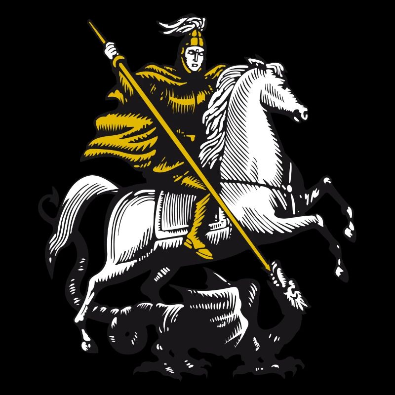 Ritter & Drache Drachentöter Pferd & Reiter