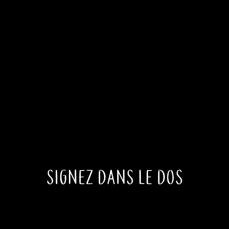 Signez dans le dos