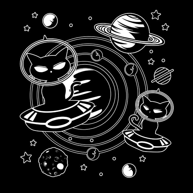 Alien Katze Cat Aliens Ufo Cool Geschenk Spruch