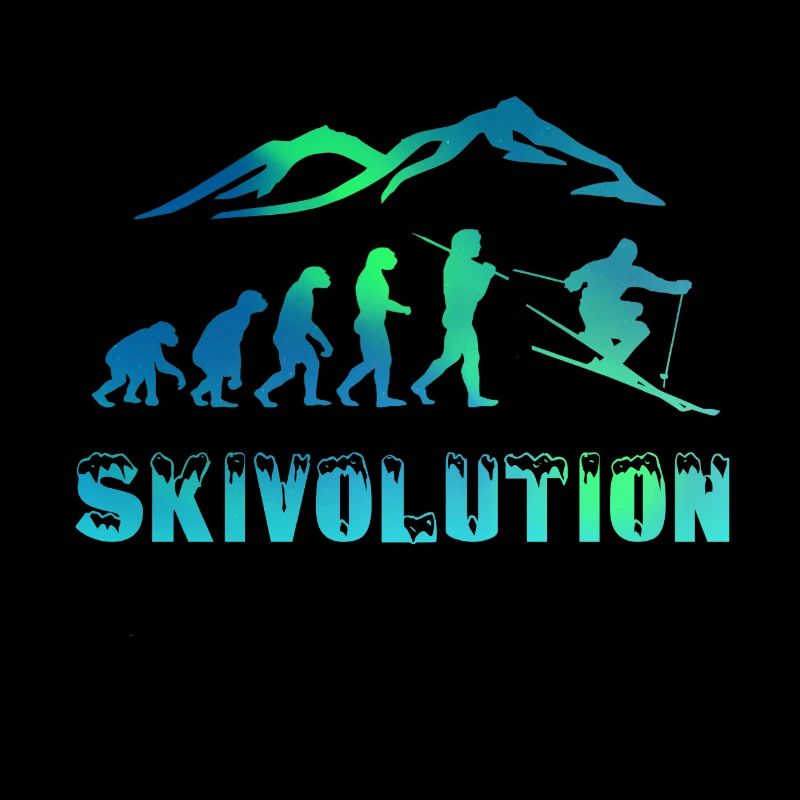 Ski évolution skieur neige hiver