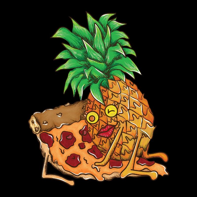 Ananas und Pizza, geschenk pizza hawai essen obst