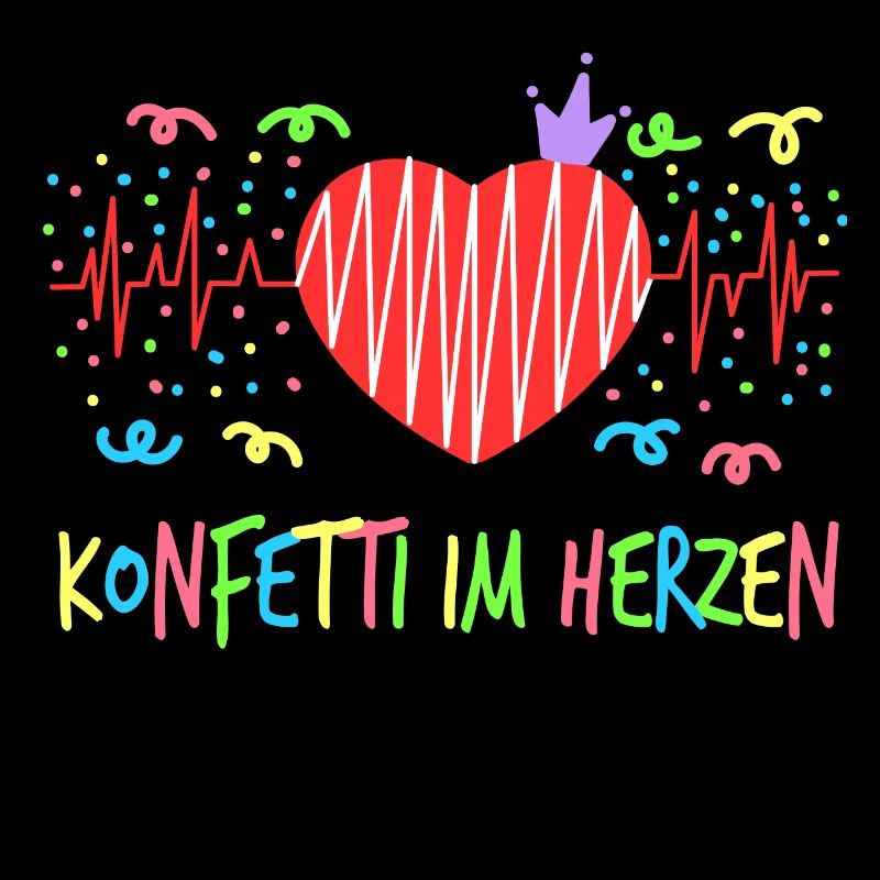 Buntes TStück "Konfetti im Herzen", das "Konfetti