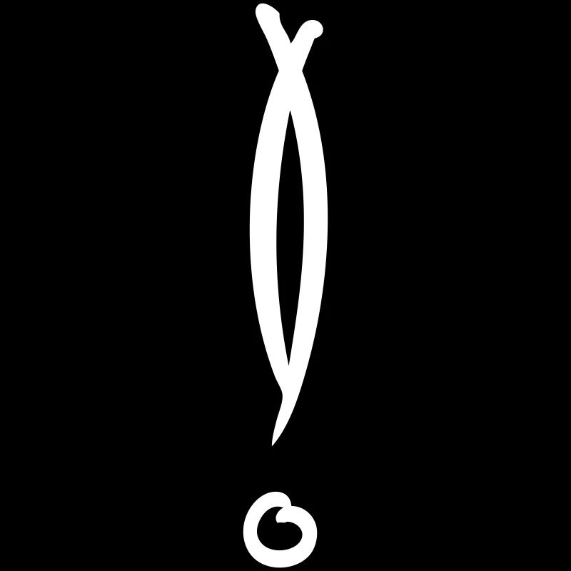 Decorative exclamation mark. Hand drawn.