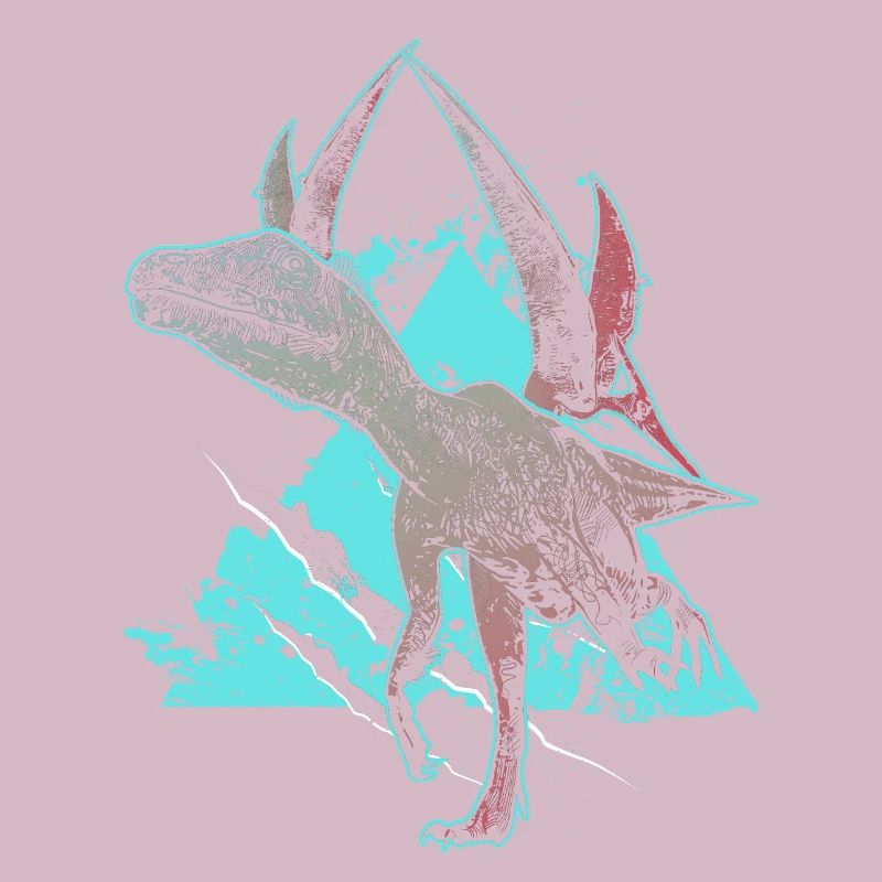 Dinosaure Utharaptor chasseur de la nature primitive