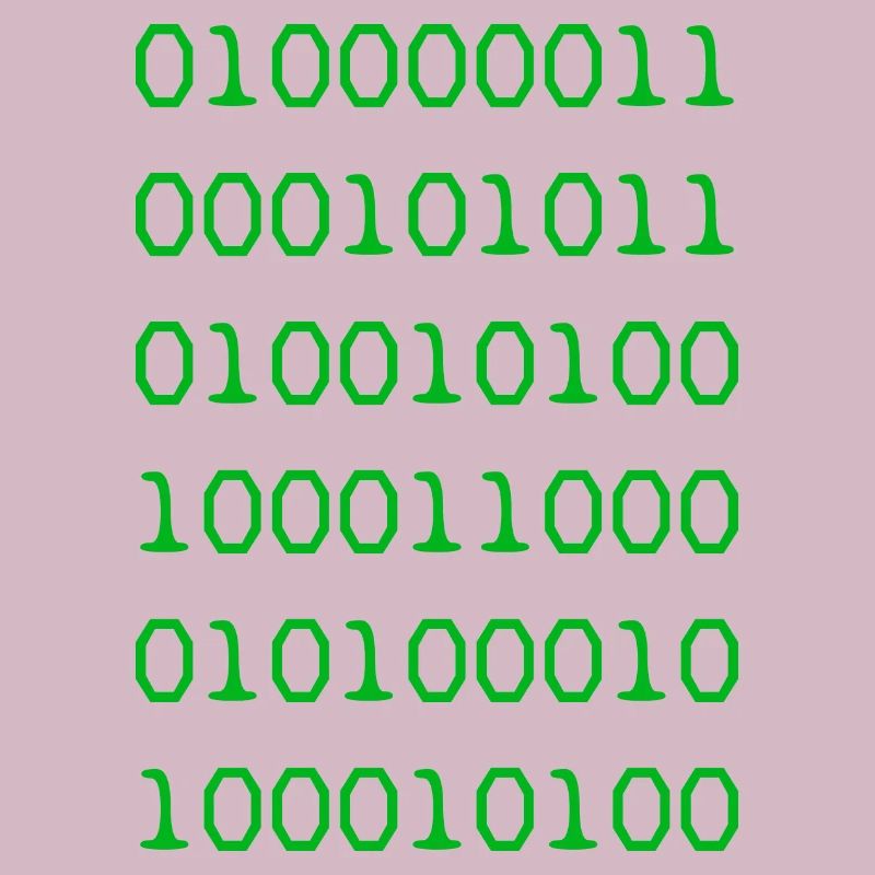 Green binary code web developer funny humor