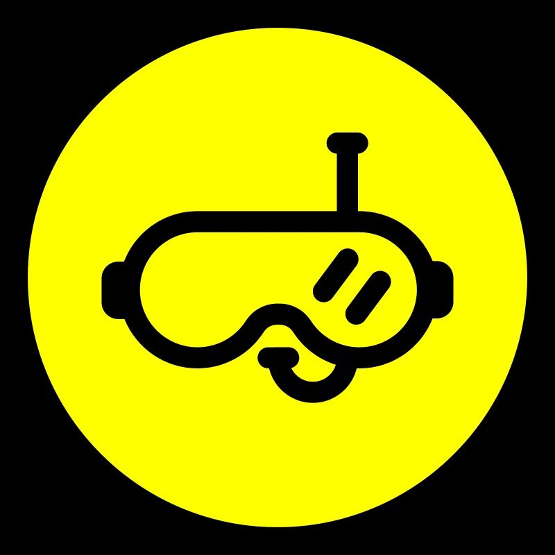 Cercle de lunettes de plongée