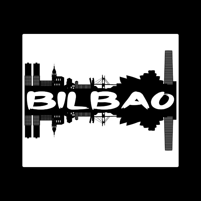 Bilbao Espagne Skyline Silhouette Souvenir de Voyage