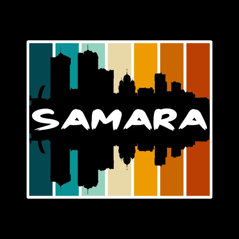 Samara Russie Skyline Silhouette Souvenir de voyage