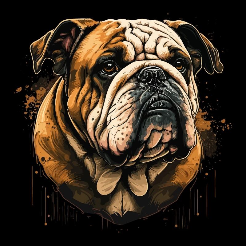Visage de bouledogue
