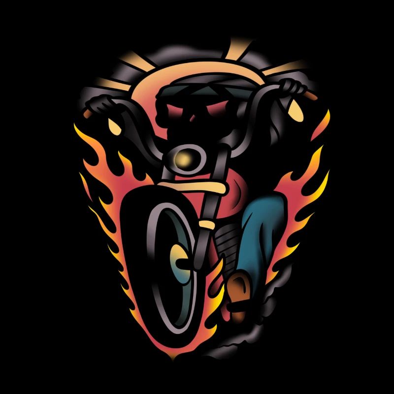 Biker-Tattoo-Kunst der alten Schule