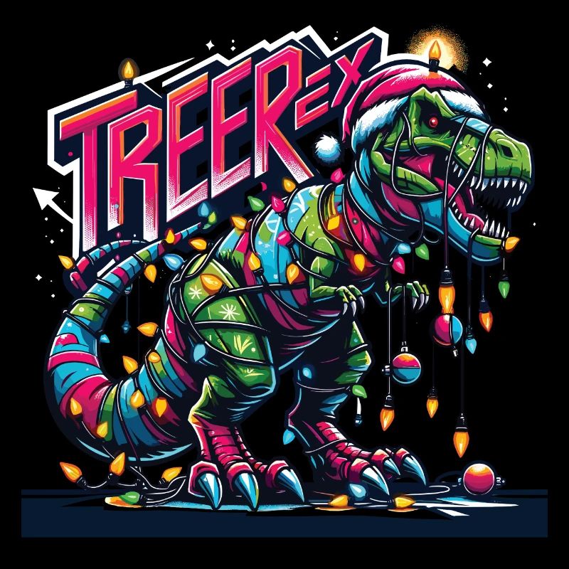 Tree-Rex T-Rex Dinosaur Rocks Christmas