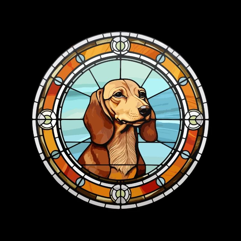 Westphalie Dachsbracke chien race vitrail Co