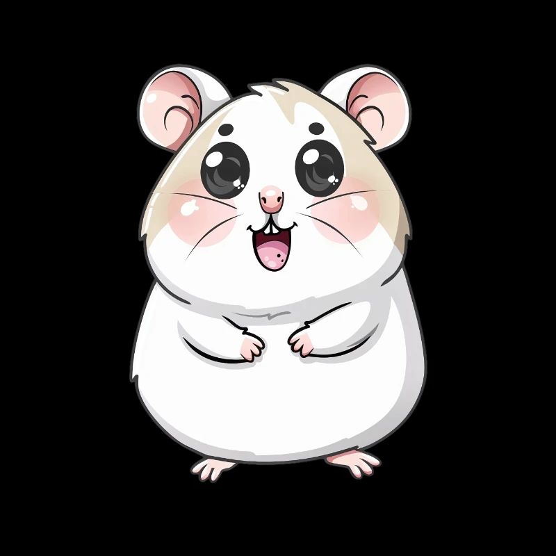 Personnage de dessin animé de hamster mignon