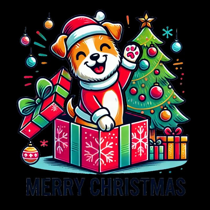 Hund Merry Christmas High Five 9