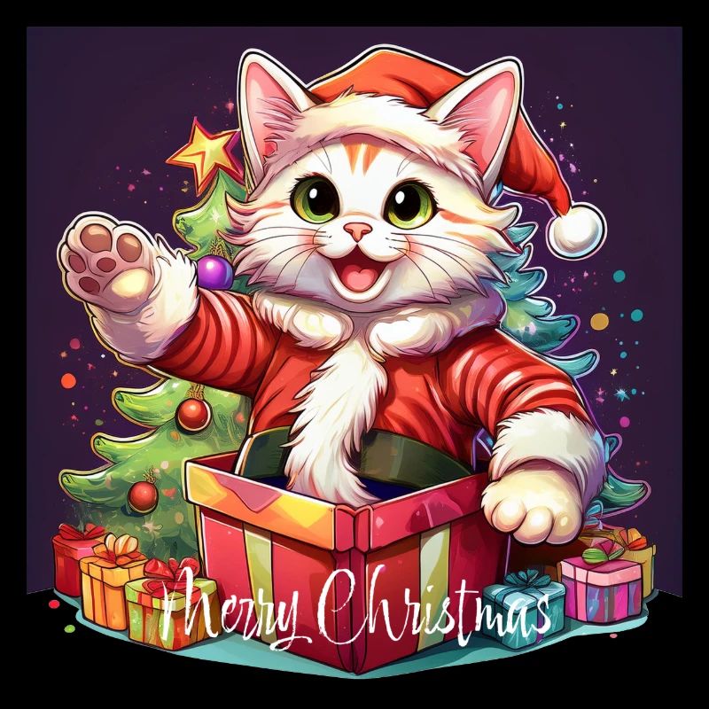 Chat Joyeux Noël High Five 5 2