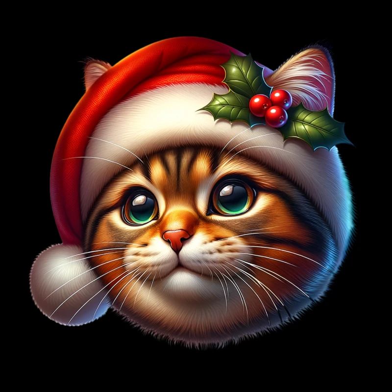 Cat Christmas Hat Winter