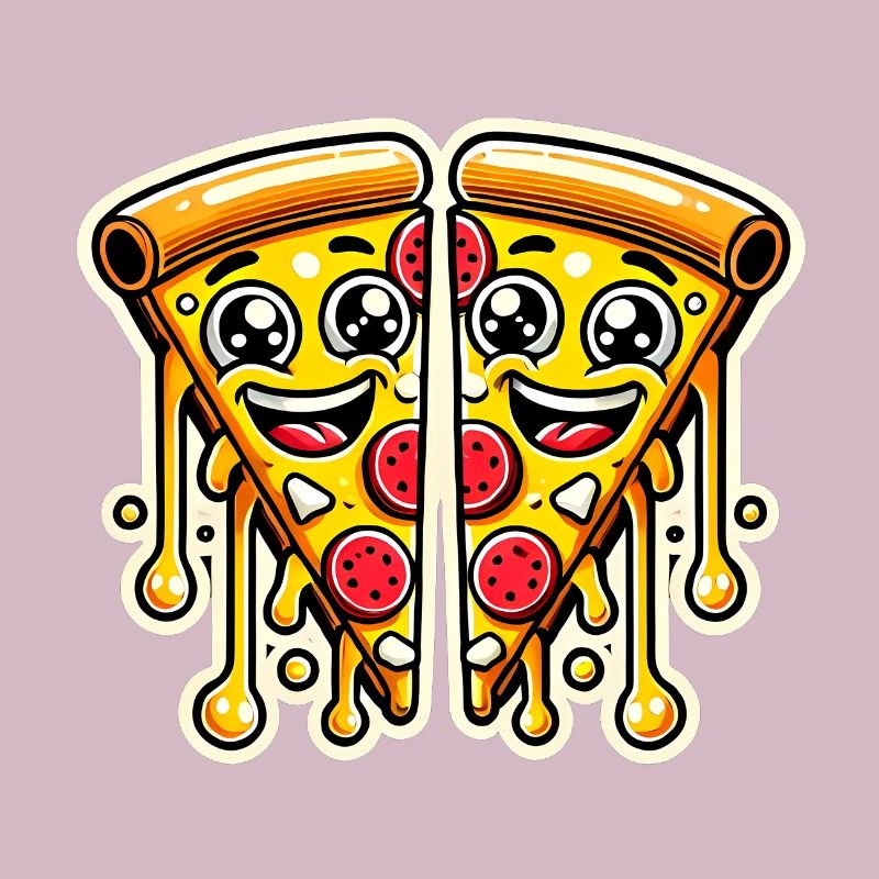 Dormir manger pizza répéter design drôle