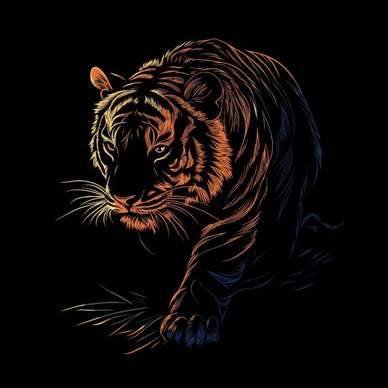 Silhouette de tigre