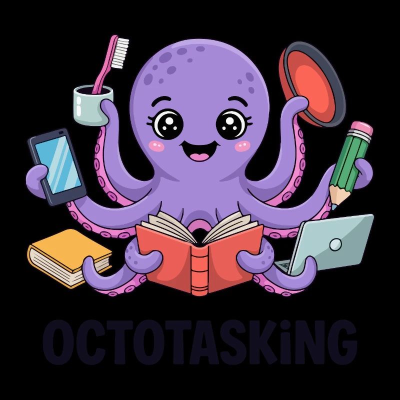 Octotasking octopus en mode multitâche