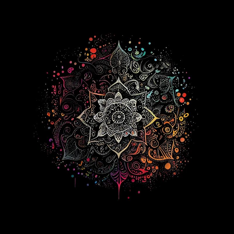 Encre d’aérographe colorée Boho Mandala