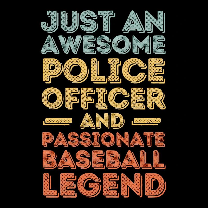 Policeman baseball retro