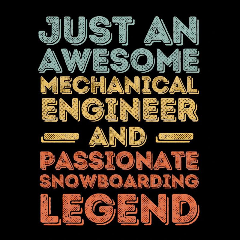 Mechanical Engineer Snowboarding retro