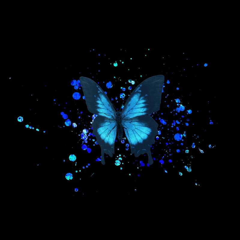 Blue sky moth butterfly