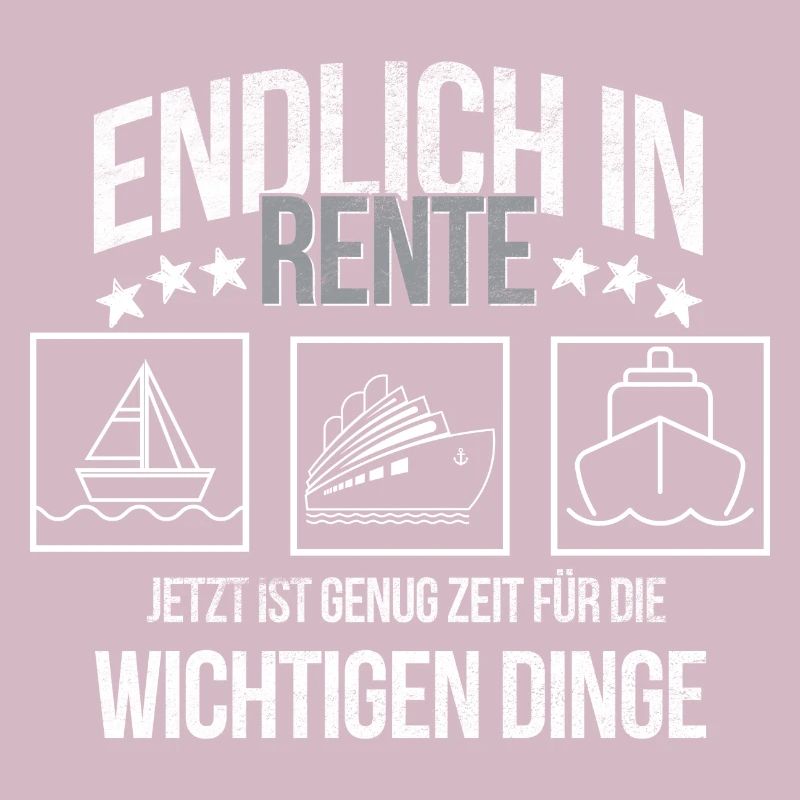 Rentner mit Boot Ruhestand genießen Rente