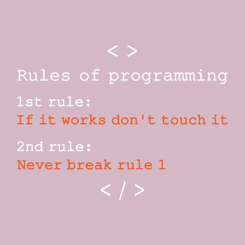 Regeln der Programmierung