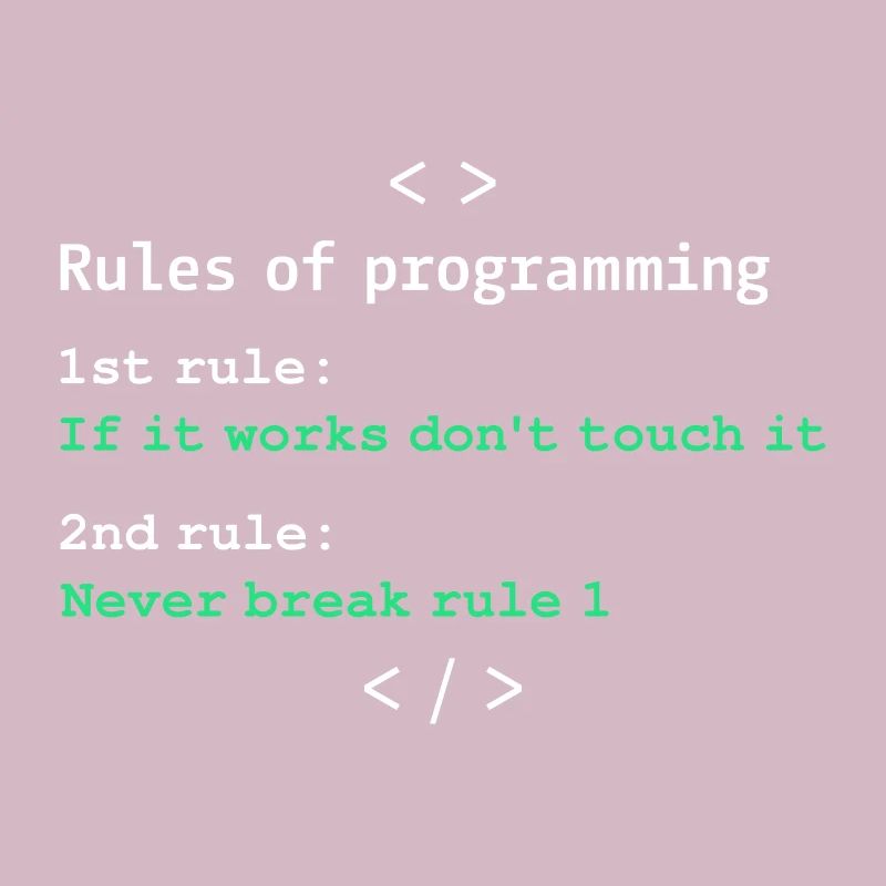 Regeln der Programmierung