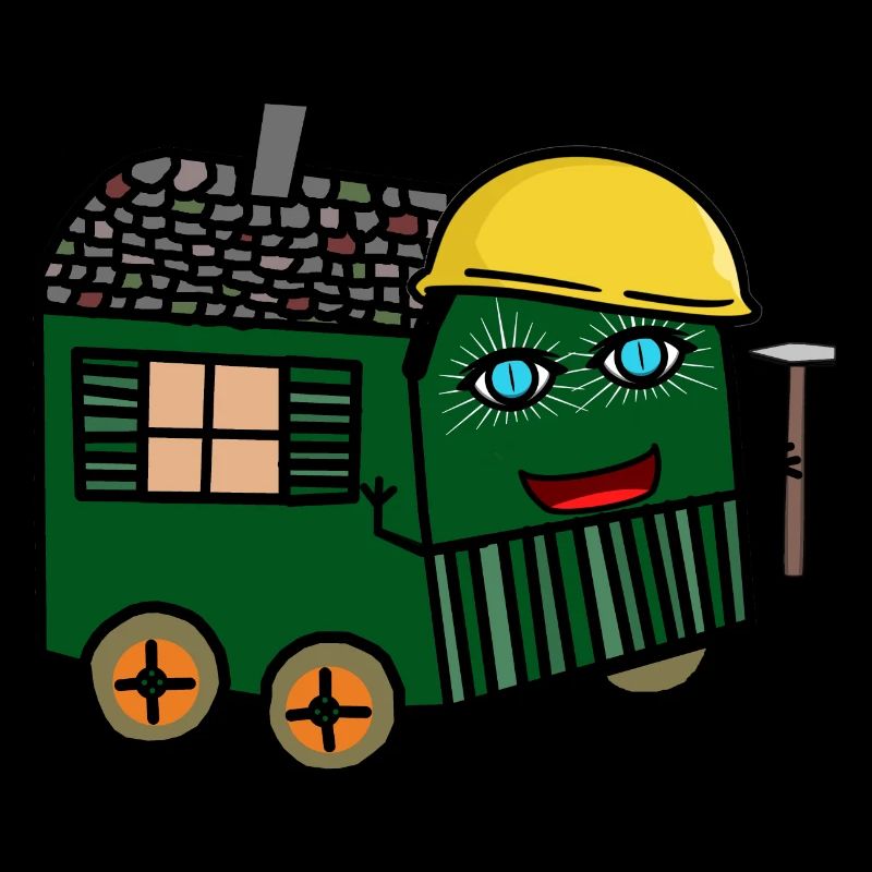 cheerful construction trailer construction site build hammer civil engineering