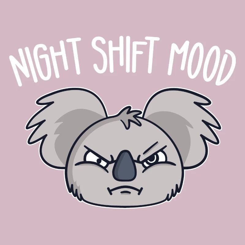 Koala Shift Worker Koala Bear Night Shift