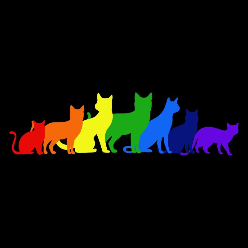 Arc-en-ciel de chats