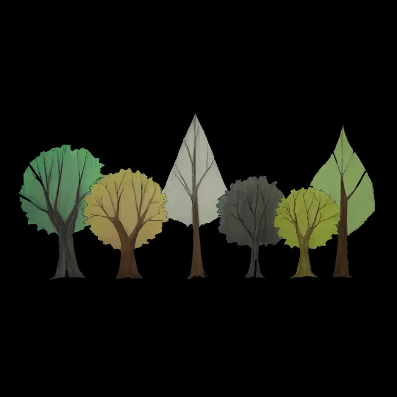 Trees Deciduous Forest Drawing