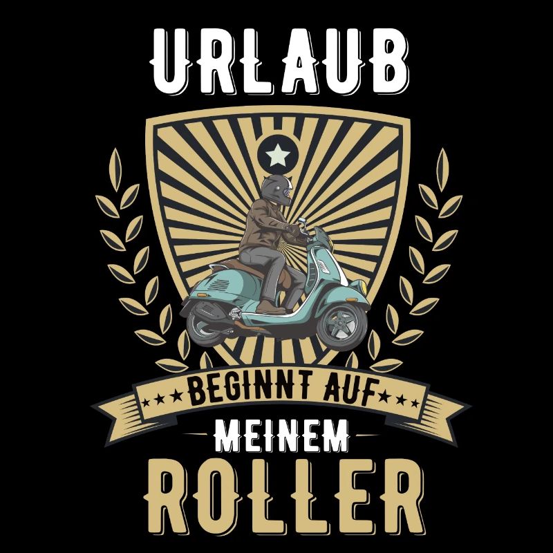 Roller Rollerfahrer Scooter Moped Motorroller