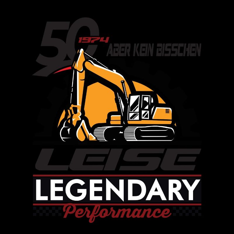 50. Geburtstag 1974 Bagger Spruch