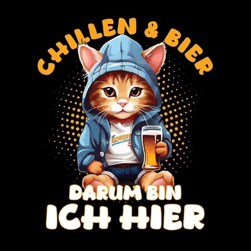 Chilling and beer cat