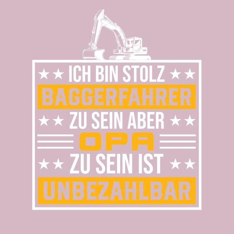 Opa Baustelle Bagger Geschenk