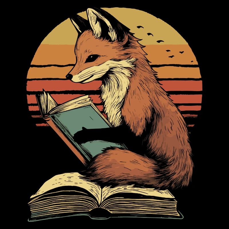 Fox reads books