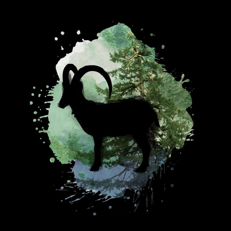 nature,Natur,steinbock,bäume,berge,landschaft,wald