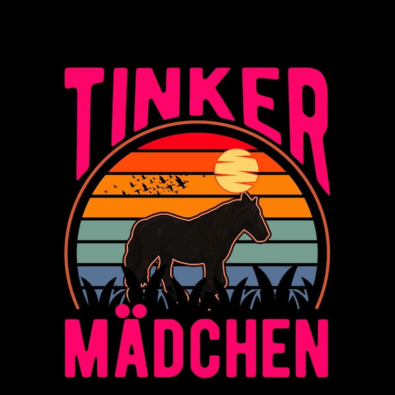 Verrücktes Tinker Mädchen Tinkerpferd