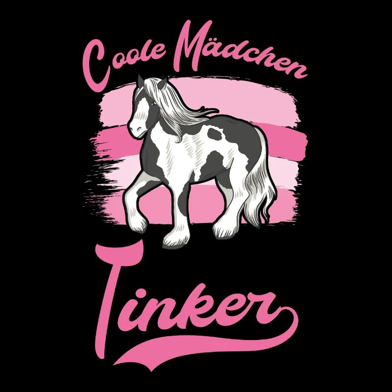 Coole Mädchen reiten Tinker Irish Tinker